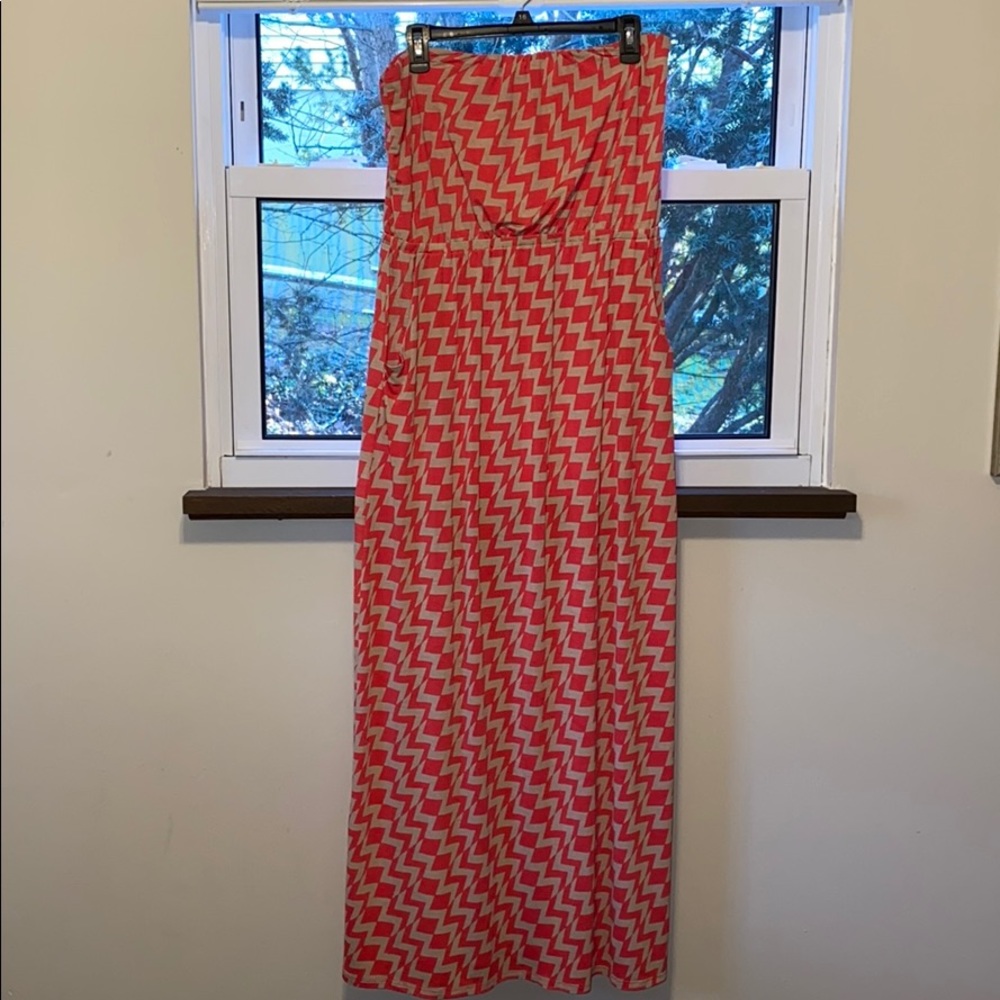 Strapless Maxi dress with POCKETS.